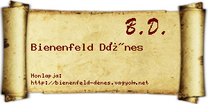 Bienenfeld Dénes névjegykártya