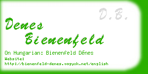 denes bienenfeld business card